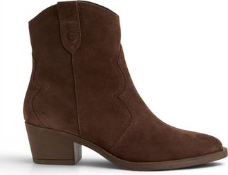 Tamaris Tamaris Womens Womens Brown Suede Leather Cowboy Western Ankle Boots - 25702-41 - Dark Brown - Size EU 41
