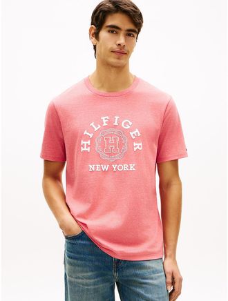 Tommy Hilfiger Mens Hilfiger Arch Logo T-Shirt - Pink - XXXL