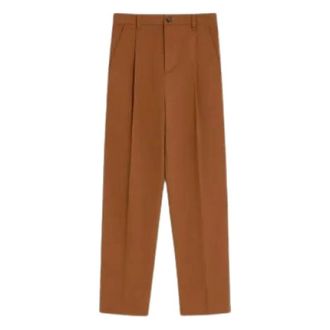 Valentino Wide Trousers, male, Brown, Size: XL V Logo Signature Trousers