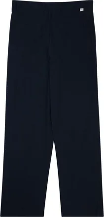 Paolo Pecora Loose Fit Cotton Chino Trousers - Blue