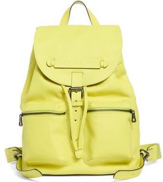 Longchamp 3D Medium Leather Backpack in Neon at Nordstrom Rack