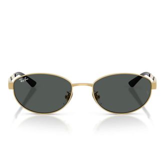 Ray-Ban Rb 3774D Ovale Metalen Zonnebril - unisex - Zonnebrillen - Geel - 55 MM - Accessoires
