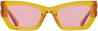 Miu Miu Pink Cat Eye Ladies Sunglasses MU 09WS 12T1D0 53