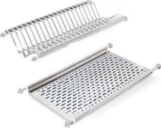 Emuca Escurreplatos Para M&oacute;dulos Altos, M&oacute;dulo 600mm, Acero Inoxidable - Acero Inoxidable - Emuca