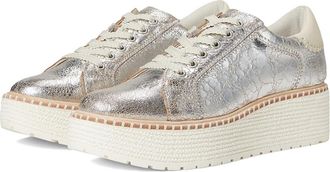 Dolce Vita Twain Womens Shoes Silver Crackled Leather : 8.5 M, Rubber
