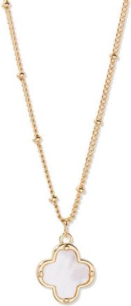 Brook & York Chatham Clover Mother-of-Pearl Pendant Necklace in Gold at Nordstrom