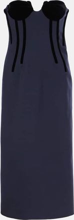 Sportmax Anemone wool-blend bustier midi dress