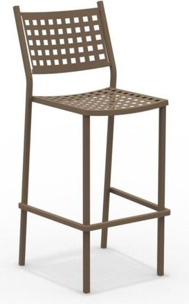 MondoViro Taburete alto de jardín de metal cobre 44x51 cm 107h