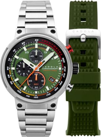 Cadola Surtees Chronograph Quartz Green Dial Mens Watch CD-1028-44