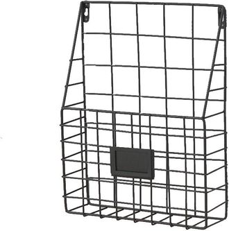 OEM Porte-revues - Etagere Murale Fer Noir - 30 X 20 X 12 Cm - Pour Journaux Magazines Livres - 1 Unidad