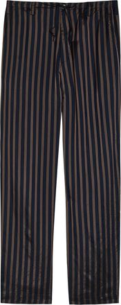 Dries Van Noten Penny Striped Straight-leg Wool-blend Trousers - Navy - 52 (W36 / XL)