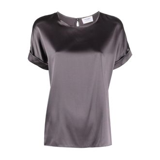 Snobby Sheep Silk Crewneck Blouse - female - Snobby Sheep - Blouses - Gray - S - Blouses & Shirts