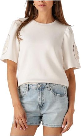 Object Object, Dames, Blouses & Shirts, Beige, Maat: XS Viscose