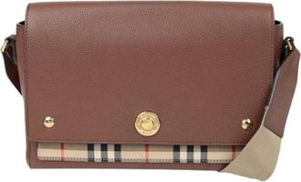 Burberry Pre-owned Cross Body Bags, female, Brown, Size: ONE SIZE Pre-owned Cotton Shoulder Bag