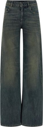 Balenciaga Womens A Gamba Ampia Jeans