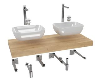 Puma Naturel - Conjunto De Ba&ntilde;o Sat Con Dolce 120x8x50 Cm, Roble Halifax Ksetdo17