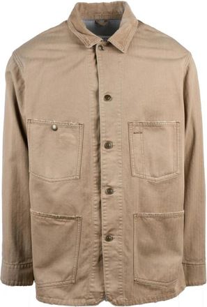 Maison Margiela Stone Washed Jas - Heren - Zomerjassen - Beige - M - Katoen - Jassen
