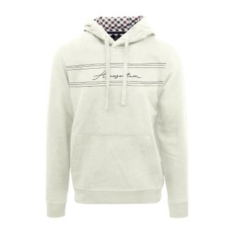 Aquascutum Heren Signature Regular-hoodie (Boter)