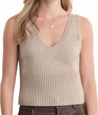 525 america Brynn V Neck Tank Top In Toast Heather