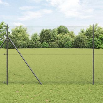 Berkfield Home Hexagon Fence Grey 1.6x10 m Steel