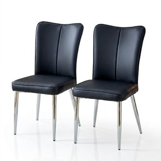STILVORA Stilvora Sedia Da Ufficio Ergonomica Con Poggiapiedi E Supporto Lombare Ad Aria, Pelle, Nero