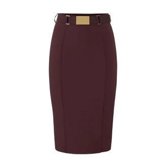 Elisabetta Franchi Dames, Rokken, Bruin, Maat: XS Spandex