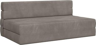 vidaXL Sof&aacute; Cama Plegable Gris Claro 152 X 86,5 X 60 Cm Tela Vidaxl