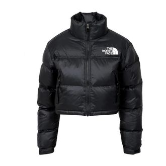The North Face Nuptse Korte Jas - Dames - Ski Jassen - Zwart - L - Polyester - Fitness