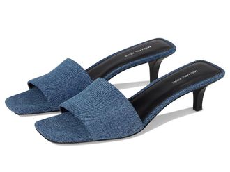 Michael Kors Merriam Kitten Sandal Womens Sandals Union Wash : 7.5 M