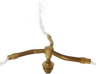 No Brand Aspersor Rotatorio Autom&aacute;tico - Amplia Cobertura - Distribuidor De Agua Para C&eacute;sped - Rotaci&oacute;n Completa - 19 Mm - Cobre