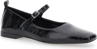 Vagabond Womens Black Ballerinas With Adjustable Strap Cow Ballerina Shoes