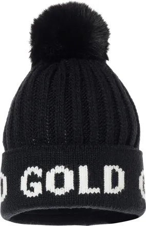 Goldbergh Hodd Chunky Knit Bobble hat - Black And White - One Size