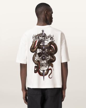 AllSaints Araknid Short Sleeve Boxy Graphic T-Shirt