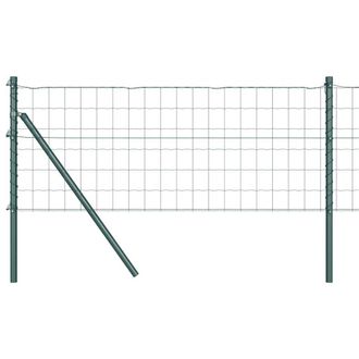Berkfield Home Euro Fence with 13 Posts 0.6x50 m Galvanised Steel Green