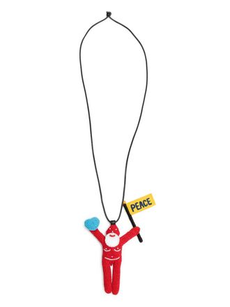 Walter Van Beirendonck Peace necklace - men - Fabric - One Size - Red