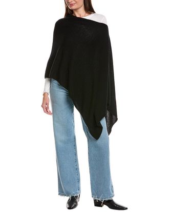 Amicale Cashmere Jersey Asymmetrical Cashmere Poncho