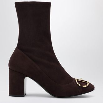 Gucci Brown Suede Ankle Boot with Half Bit