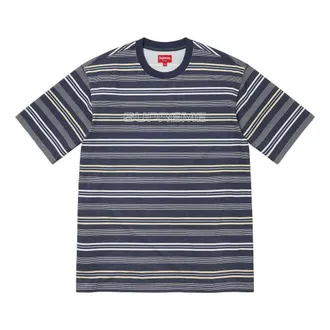 SUPREME Dash Stripe S/S T-Shirt Black White SUP-SS23-278