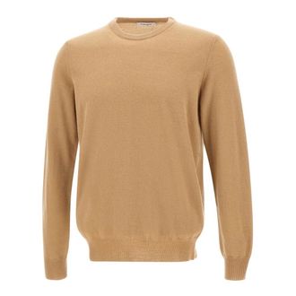 KANGRA Round-neck Knitwear, male, Beige, Size: 5XL Kangra Sweaters Beige
