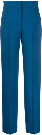 Tory Burch Rechte broek - Dames - Straight fit broeken - Blauw - 2XS - Broeken