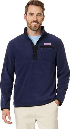 Vineyard Vines Harbor Fleece Quarter-Snap Mens Sweatshirt Nautical Navy 1 : LG, Fleece/Polyester