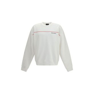 Dsquared2 White Cotton Mens Sweatshirt