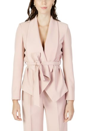 Sandro Ferrone Womens Longsleeve Belted Blazer - Peach - Size EU 48 (Womens)