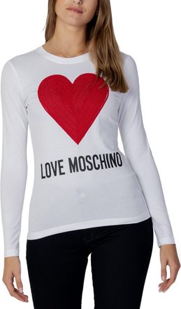 Love Moschino Langarm Versierd Hart T-shirt
