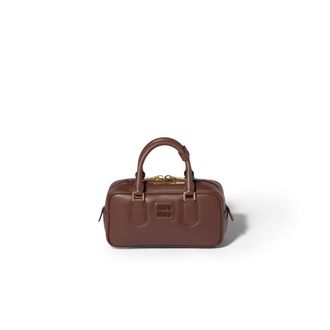 Miu Miu Arcadie Leather Bag, Woman, Cocoa Brown