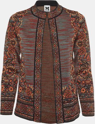 M Missoni Multicolor Patterned Knit Cardigan