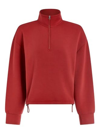 Varley half-zip drawstring top - women - Elastane/Modal/Polyester - L - Red