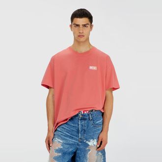 Diesel T-shirt with transparent back logo - T-Shirts - Unisex - Red