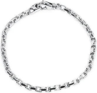 Pompeii3 Mens 14k Gold (12gram) or Platinum (22gram) 4mm Link Bracelet 8.5