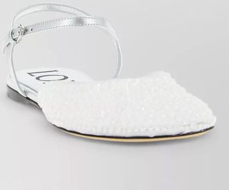 Loewe toy ballet sandals open toe ankle strap